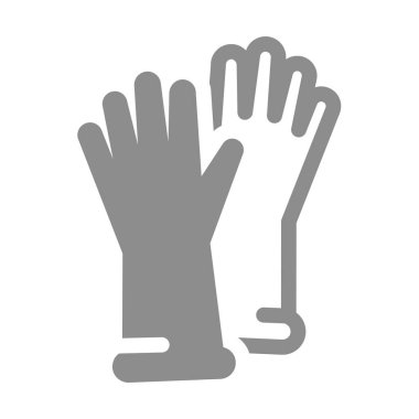 Lastik eldiven vektör ikonu. Koruyucu iş giysisi veya ppe eldiven işareti.