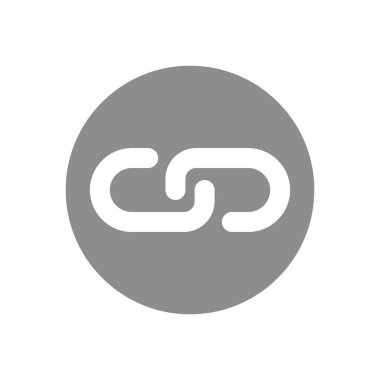 Çember şeklinde halka işareti. Eklenen dosya, bağlı veri veya web sitesi vektör simgesi.