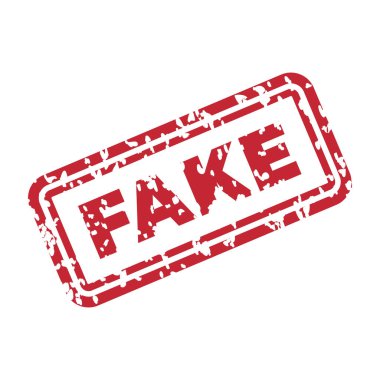 Paslı ya da grunge efektli sahte metin harfleri. Sahte yazma etiketi çizilmiş vektör simgesi.