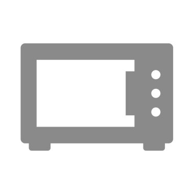 Mikrodalga fırın dolu vektör simgesi. Ev, ev aletleri sembolü.