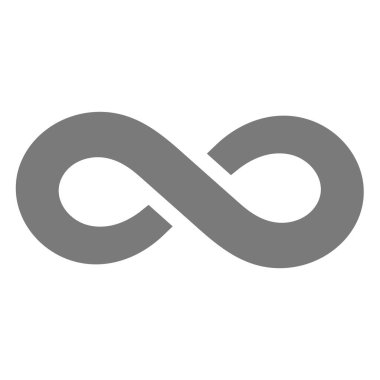 Sonsuz basit vektör simgesi. Matematik sonsuzluk ve sonsuz sembol.