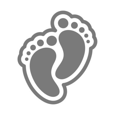Ayak izleri, ayak izleri vektör simgesi. İnsan bacakları, mantar önleyici ayak izleri ve yalın ayak sembolü..