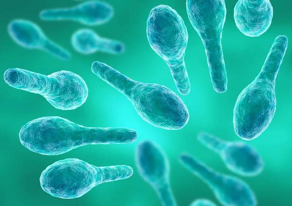 Bacterias Clostridium Tetani Bajo Microscopio Magnificado Causando Enfermedad Tétanos Ilustración —  Fotos de Stock