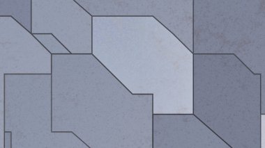 Metalik bilim kurgu panelleri uzay gemisi gövdesi. Geleceğe ait geometrik desen ve doku. Teknoloji konsepti. 3d illüstrasyon