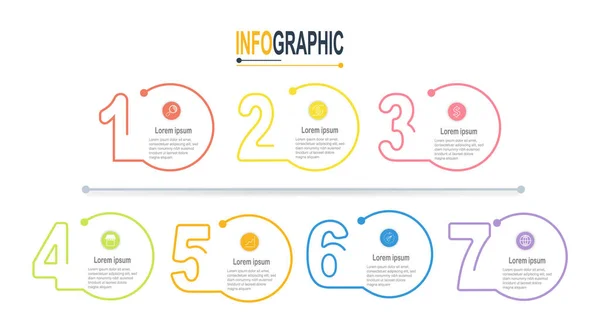 Infographic Circle Template Steps Business Data Illustration Presentation Timeline Infographic — Stock vektor