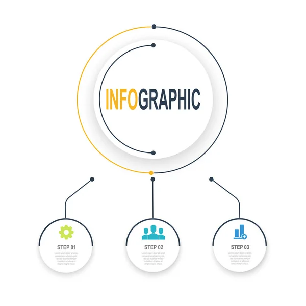 Kroky Kruhový Infographic Šablona Obchodní Data Informační Graf Ilustrace — Stockový vektor