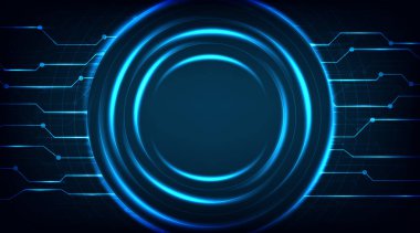 Devre masası mavi teknoloji geçmişi. Soyut teknoloji çizimi