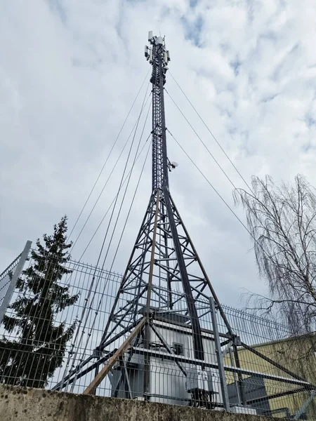 Pylône Antenne Station Base Mât Antenne Lte Pour Les Technologies — Photo