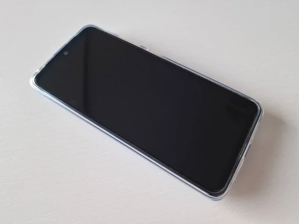 Nova Marca Moderna Telefone Inteligente Operando Usando Tecnologia — Fotografia de Stock