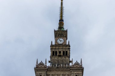 Varşova, Polonya - 2 Ekim 2022: Varşova Kültür ve Bilim Sarayı