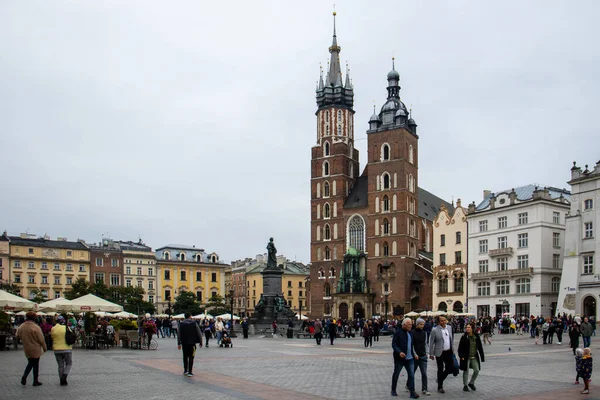 Cracóvia Polônia Outubro 2022 Ruas Cracóvia Uma Cidade Turística Polónia — Fotografia de Stock