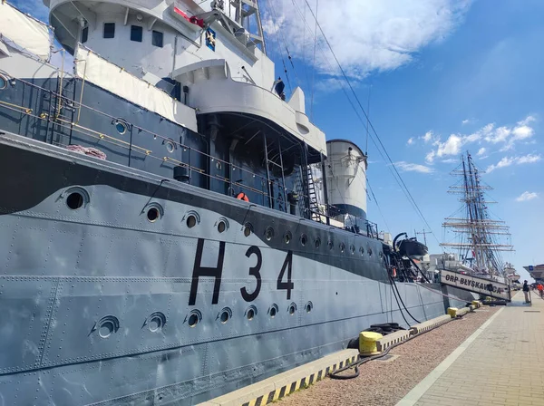 Gdynia Poland Червня 2022 Військовий Корабель Blyskawica Польський Есмінець Orp — стокове фото