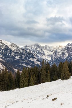 Tatra Mountains - view from Rusinowa Polana. Winter view of High Tatra Mountains seen from Rusinowa Polana. mountain winter landscape tatr