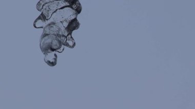 Close-up of icicles with water dripping. Melting icicles. Huge icicles