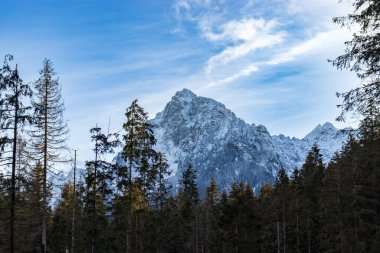 Winter Tatra Mountains. High peak view. Beautiful scenery of mountains in Poland. Winter travel concept
