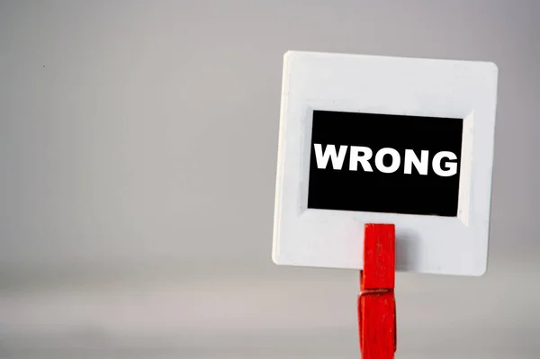 Texto Erro Errado Concepção Errada Inscrição Errado — Fotografia de Stock