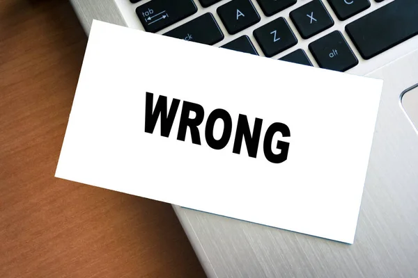 Texto Erro Errado Concepção Errada Inscrição Errado — Fotografia de Stock