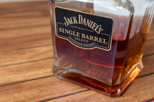 Warsaw Poland January 2023 Jack Daniels Brand Logo Bottle Jack — Stockfoto
