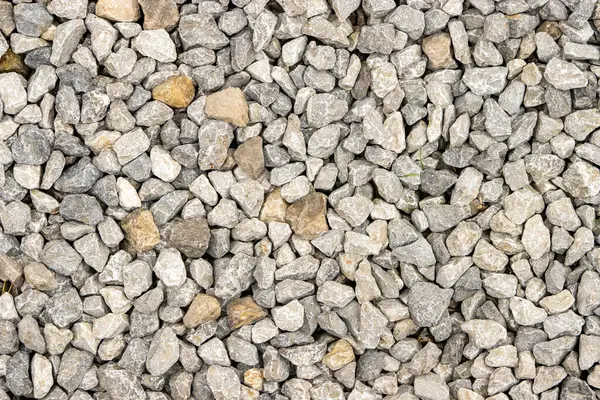Shallow Focus Small Gravel Creating Unique Road Texture Pattern Stock Picture