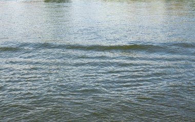 Dalgalanan su yüzeyi güneş ışığını yansıtıyor