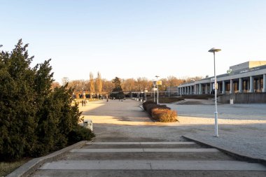 Wroclaw Polonya - 23 Şubat 2025: Zabka 'nın logosu, mağaza vitrinlerinde belirgin bir şekilde yeşil arka planda sergilenen popüler bir market zinciri.