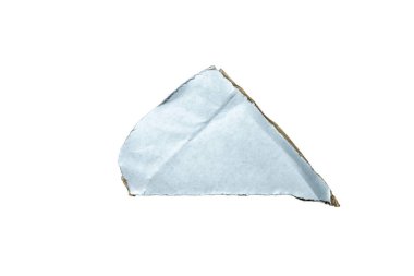 A torn piece of paper featuring a blank surface ideal for showcasing handwritten notes or sketches. Useful for creative or educational projects requiring empty space.