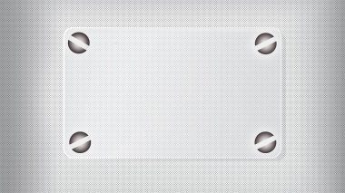 Transparent glass plate isolated on transparent background with realistic shadows.