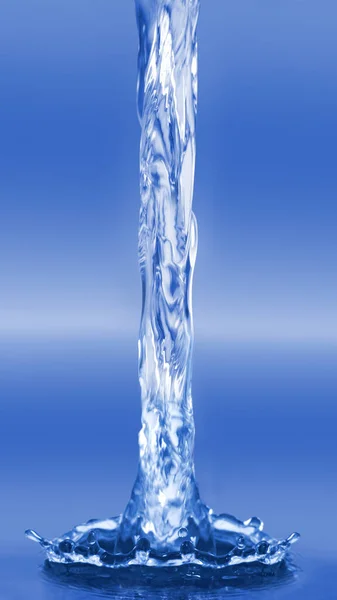 Uma Imagem Jato Água Caindo Superfície Água Jato Água Caindo — Fotografia de Stock
