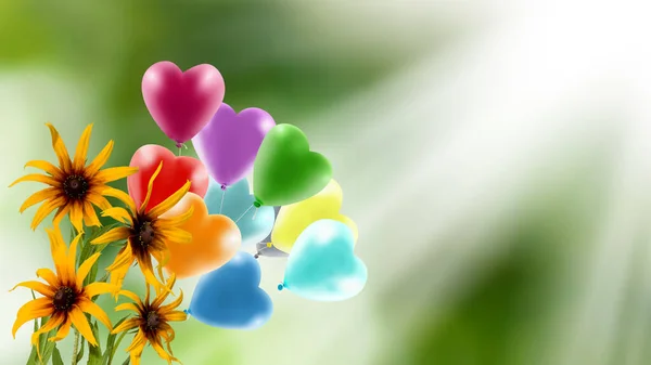 Изображение Цветов Расплывчатом Зеленом Фоне Летающей Бабочки Ветки Цветущей Вишни — стоковое фото