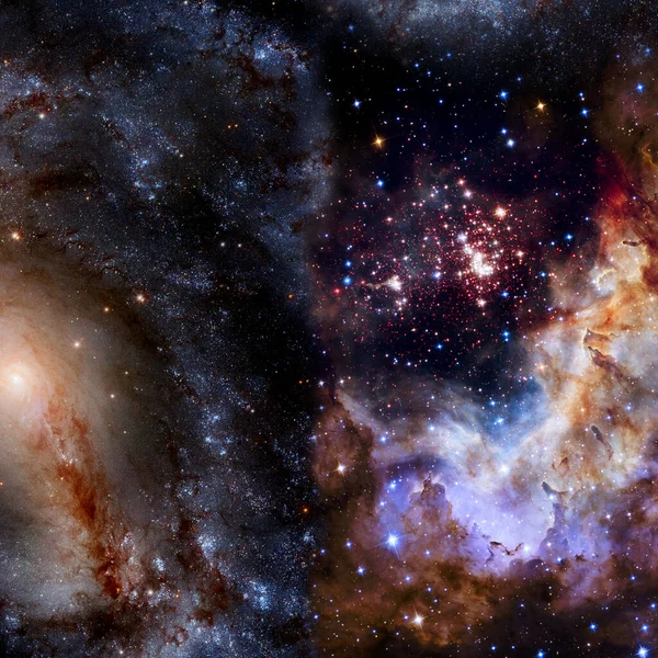 Obraz Przestrzeni Jasnymi Gwiazdami Mgławicami Elementy Tego Obrazu Dostarczone Przez — Zdjęcie stockowe