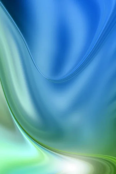 Abstraktní Obraz Sestávající Zelených Hladkých Linií Připomínajících Mořské Vlny Elementární — Stock fotografie