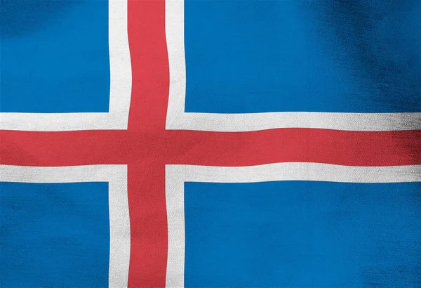 Islândia Imagem Bandeira Perto — Fotografia de Stock