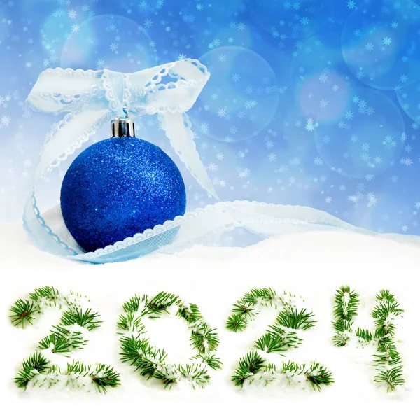 Belas Decorações Natal Fundo Branco Decoração Natal Close 2024 Feliz Imagens Royalty-Free