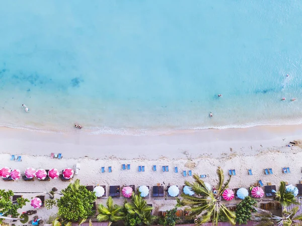 Paisaje Aéreo Hermosa Playa Tropical Vista Desde Avión Tripulado — Foto de Stock