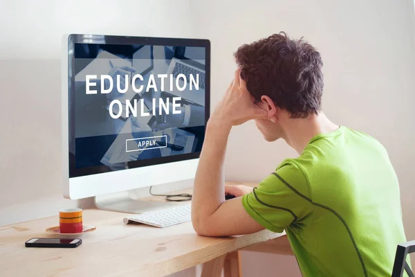 Освіта Онлайн Концепція Електронне Навчання — стокове фото