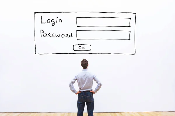 Login Password Data Protection Cyber Security Concept — Stock Photo, Image