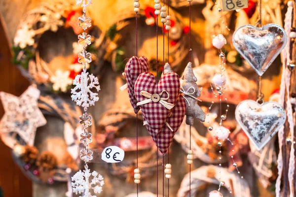 Vánoční Trh Evropě Dekorace Prodej Obchodě — Stock fotografie