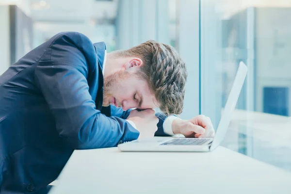 Failure Concept Bad News Desperate Sad Tired Business Man Many — Stock Photo, Image