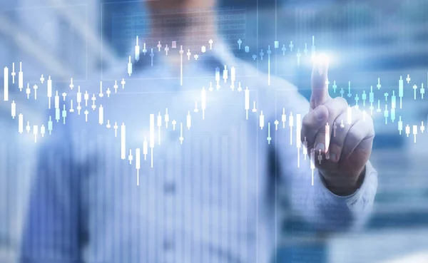 Finansiella Diagram Affärs Analytics Koncept — Stockfoto