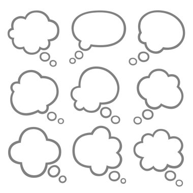 Konuşma için baloncuk beyaz arkaplanda izole edildi