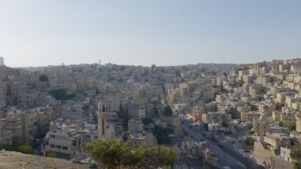 Stadsgezicht Van Amman Qusour Laagbouw Typische Woonwijk Amman Jordanië — Stockvideo