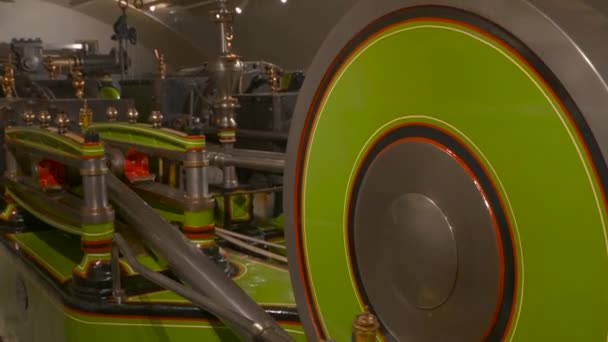 Detalje Gammel Motorer Der Kører Kraft Pumpe Fra Sit Stempel – Stock-video
