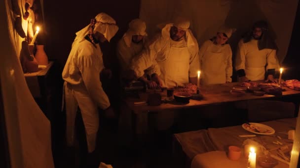 Satenii Pregătesc Pâinea Într Cuptor Tradițional Lemne Locuitorii Satului Dau — Videoclip de stoc