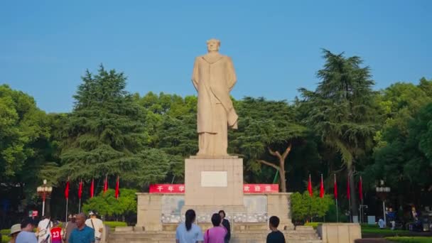 毛泽东在中国的雕像 — 图库视频影像