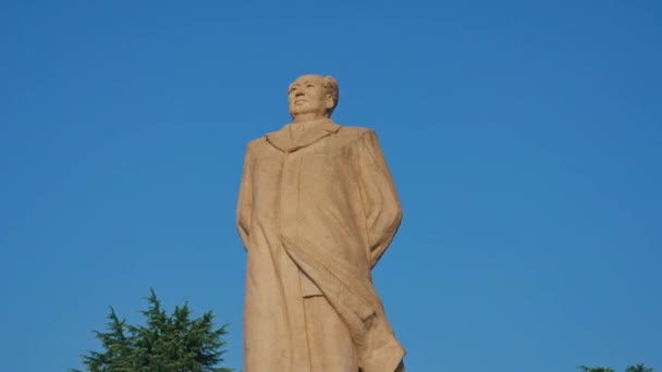 毛泽东在中国的雕像 — 图库视频影像