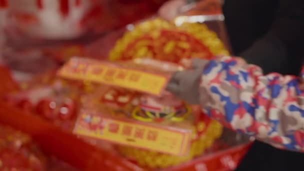 Mercado Tradicional Chino Año Nuevo — Vídeo de stock