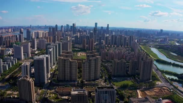 Luftaufnahme Der Modernen Stadt — Stockvideo