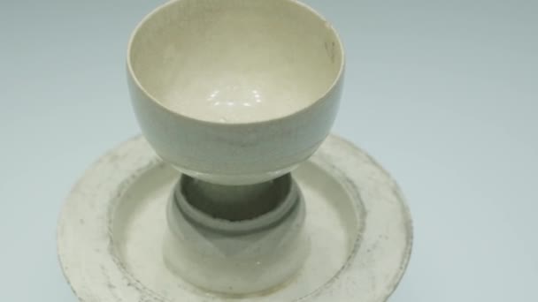 Bela Cerâmica Chinesa Antiga Museu Histórico — Vídeo de Stock