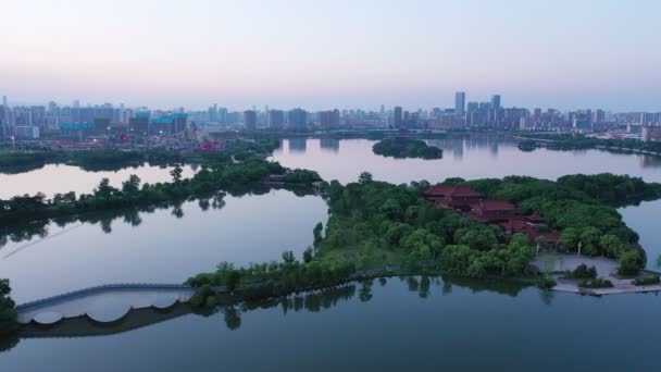 Вид Воздуха Красивый Городской Парк — стоковое видео
