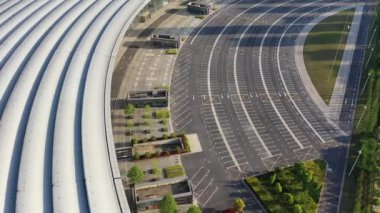 Modern stadyumun havadan görünüşü